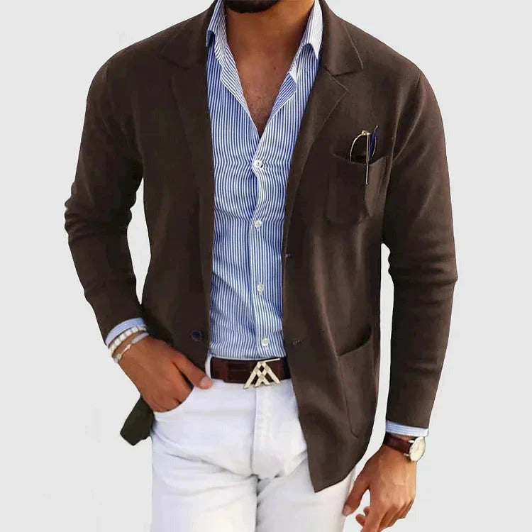 Men's Smart Blazer Jacket with Chest Pocket