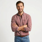 Men's Summer Long Sleeve Shirt with Button Front