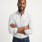 Men's Summer Long Sleeve Shirt with Button Front
