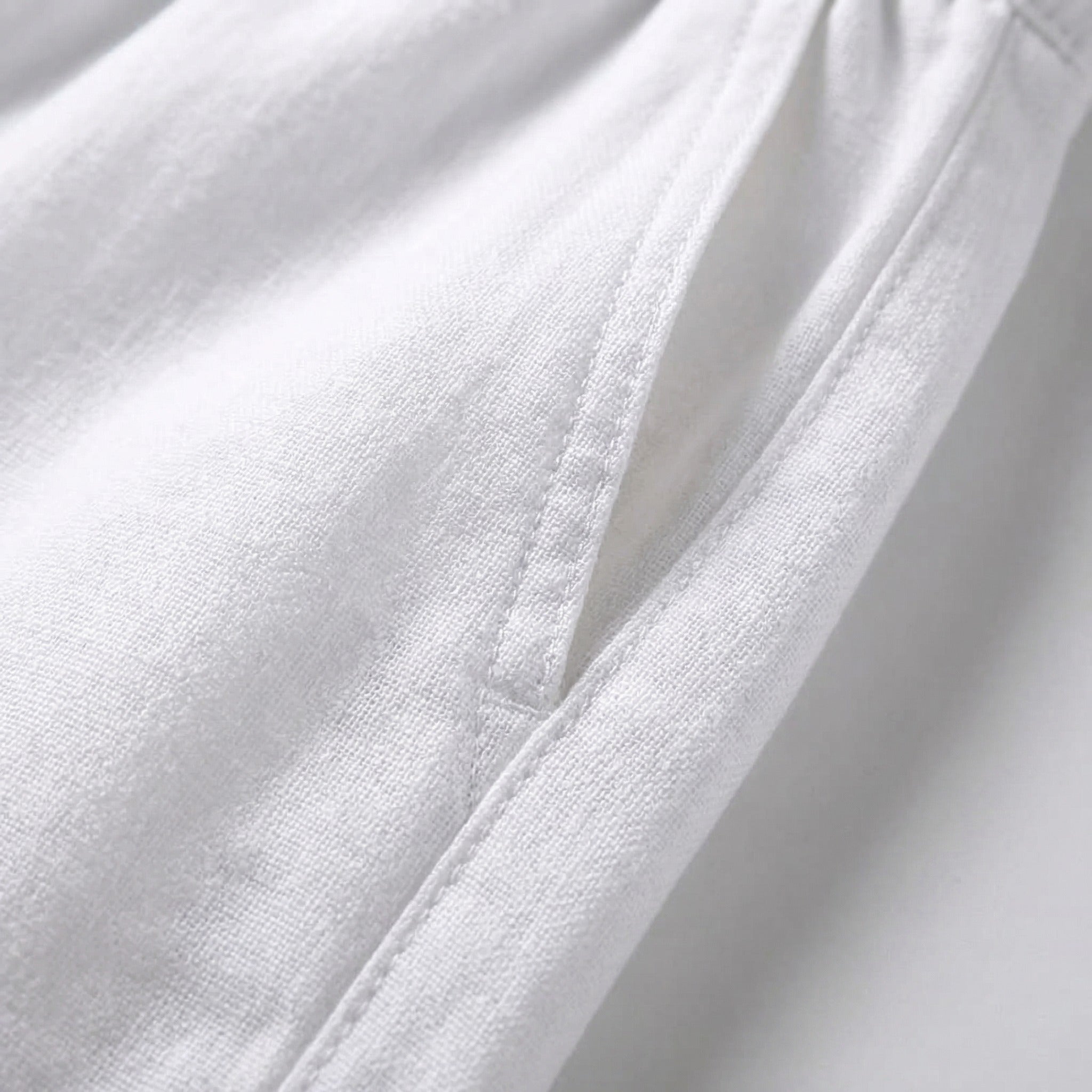 Men's Summer Wide Leg Trousers with Drawstring Waist