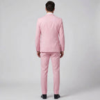 Men's Three Piece Formal Suit Set with Jacket and Waistcoat