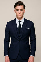 Men's Three Piece Formal Suit Set with Notch Lapel