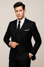 Men's Three Piece Formal Suit Set with Notch Lapel