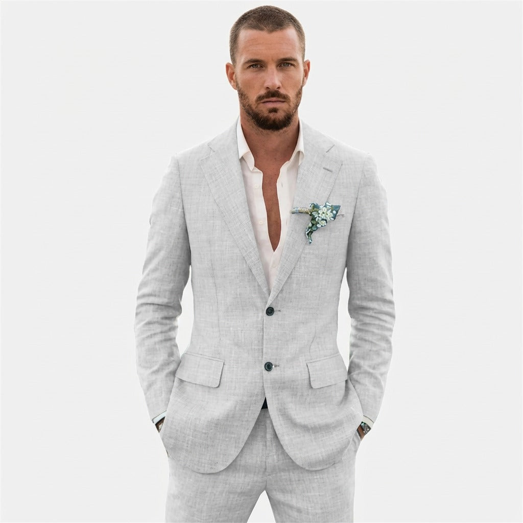 Men's Two Piece Summer Trouser Set with Blazer and Trousers