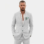 Men's Two Piece Summer Trouser Set with Blazer and Trousers