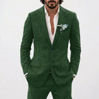 Men's Two Piece Summer Trouser Set with Blazer and Trousers