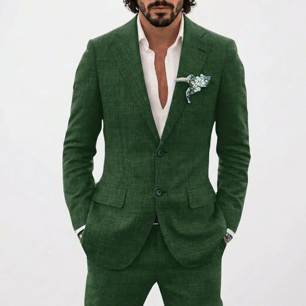 Men's Two Piece Summer Trouser Set with Blazer and Trousers