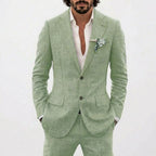 Men's Two Piece Summer Trouser Set with Blazer and Trousers