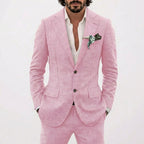 Men's Two Piece Summer Trouser Set with Blazer and Trousers