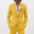Men's Two Piece Summer Trouser Set with Blazer and Trousers