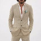 Men's Two Piece Summer Trouser Set with Blazer and Trousers