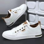 Men's Walking Lace-Up Trainers with Contrast Sole