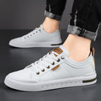 Men's Walking Lace-Up Trainers with Contrast Sole