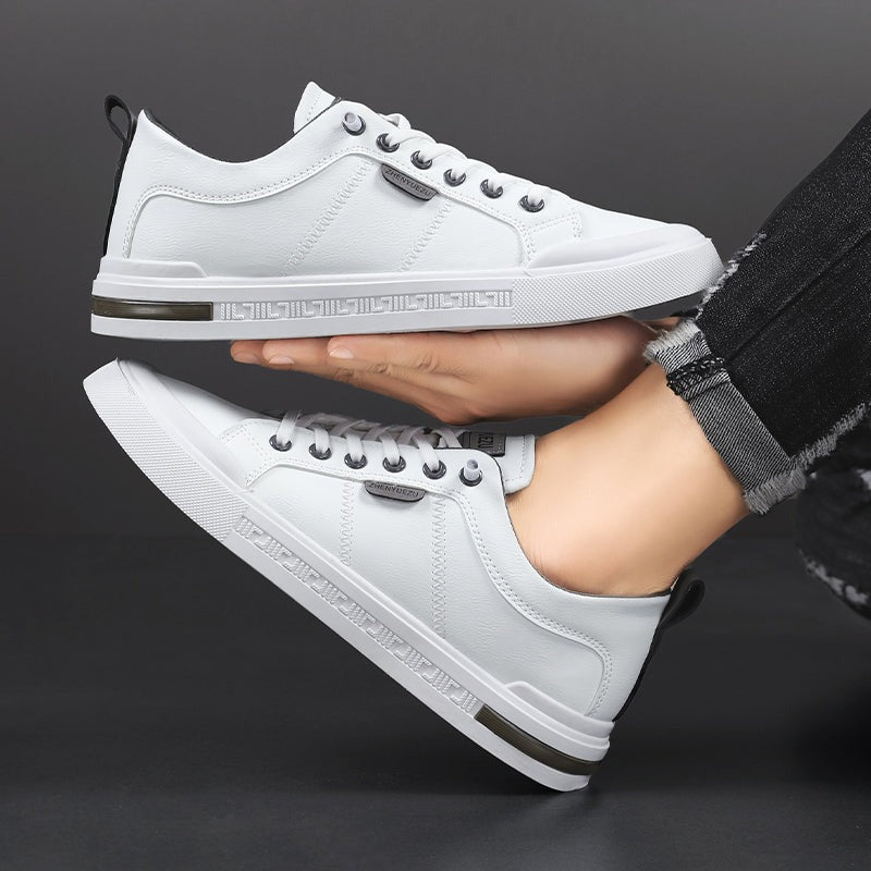 Men's Walking Lace-Up Trainers with Contrast Sole