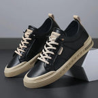 Men's Walking Lace-Up Trainers with Contrast Sole