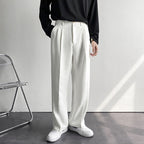 Men's Wide Leg Baggy Trousers with High Waist