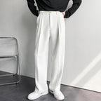 Men's Wide Leg Baggy Trousers with High Waist