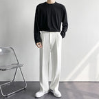 Men's Wide Leg Baggy Trousers with High Waist