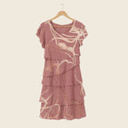 Women's Summer Evening Dress with Tiered Skirt