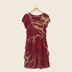 Women's Summer Evening Dress with Tiered Skirt