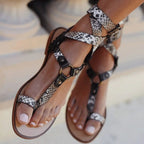 Women's Ankle Gladiator Sandals with Crossover Strap