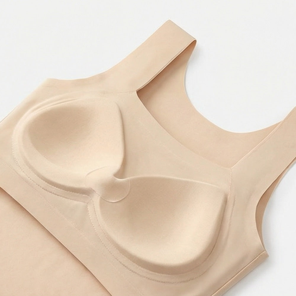 Women's Camisole Tank Top with Square Neck and Built-In Cup