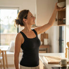 Women's Camisole Tank Top with Square Neck and Built-In Cup