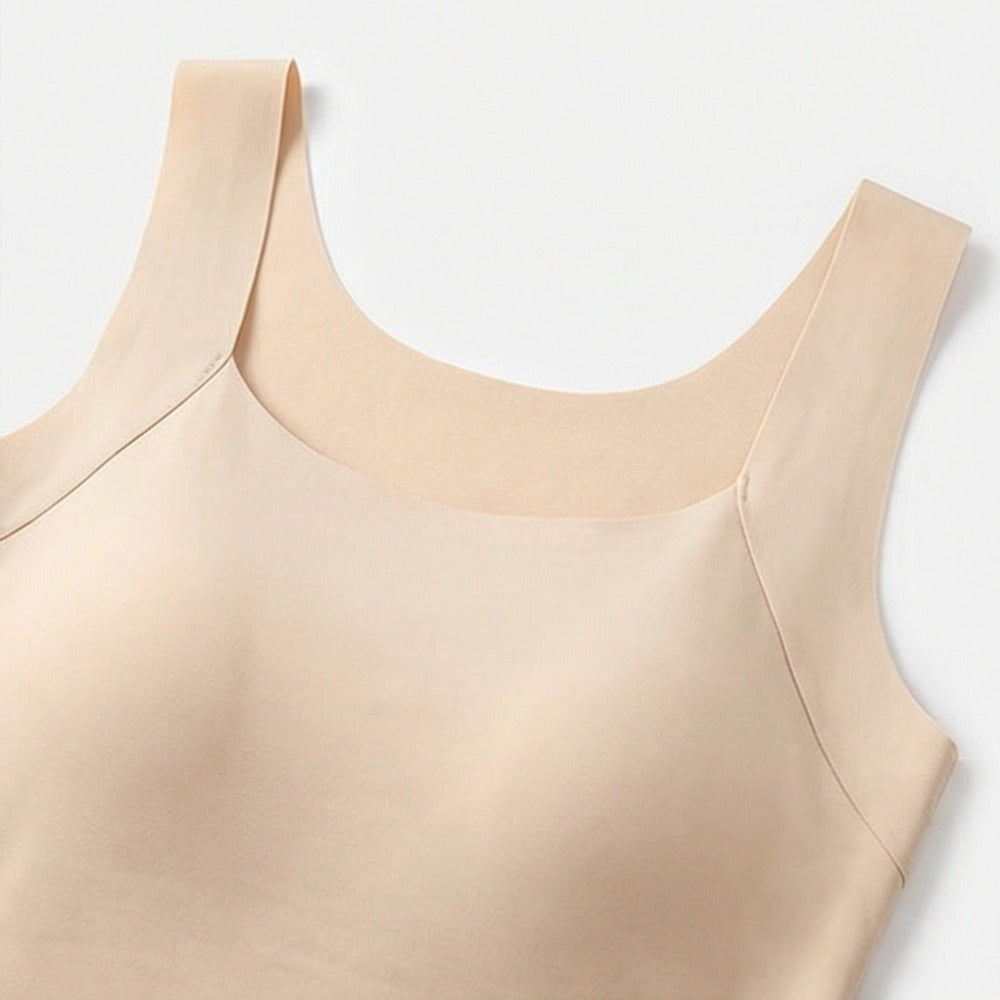 Women's Camisole Tank Top with Square Neck and Built-In Cup