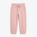 Women's Cropped Joggers with High Waist and Pockets