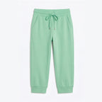 Women's Cropped Joggers with High Waist and Pockets
