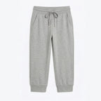Women's Cropped Joggers with High Waist and Pockets