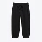 Women's Cropped Joggers with High Waist and Pockets
