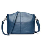Women's Crossbody Bag with Stitched Panel Detail and Adjustable Strap