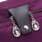 Women's Crossbody Shoulder Handbag with Multi-Zip Compartments