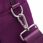 Women's Crossbody Shoulder Handbag with Multi-Zip Compartments