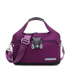 Women's Crossbody Shoulder Handbag with Multi-Zip Compartments