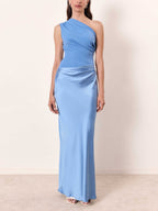 Women's Evening Party Maxi Dress with Off-Shoulder Neckline