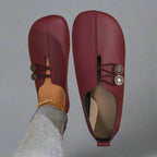 Women's Flat Slip On Shoes with Button Elastic Detail