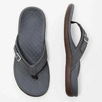 Women's Flip Flop Sandals with Toe Post Strap and Metal Buckle Detail