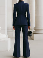 Women's Formal Structured Trouser Suit with Single Button