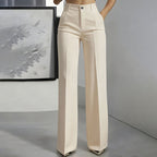Women's High Waisted Wide Leg Trousers with Pockets