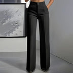 Women's High Waisted Wide Leg Trousers with Pockets