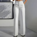 Women's High Waisted Wide Leg Trousers with Pockets