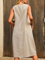 Women's Holiday Midi Dress with Pockets
