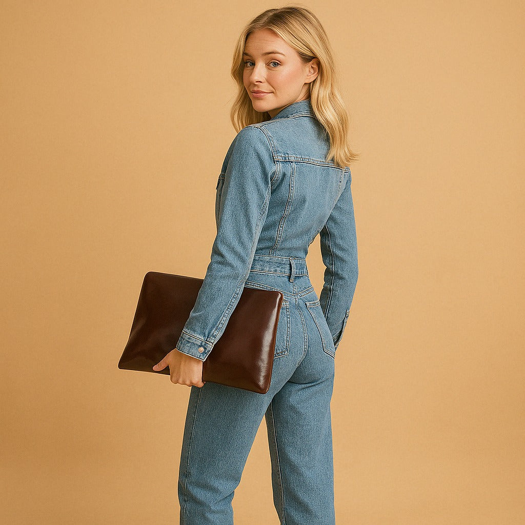 Women's Jumpsuit with Button Front and Long Sleeves