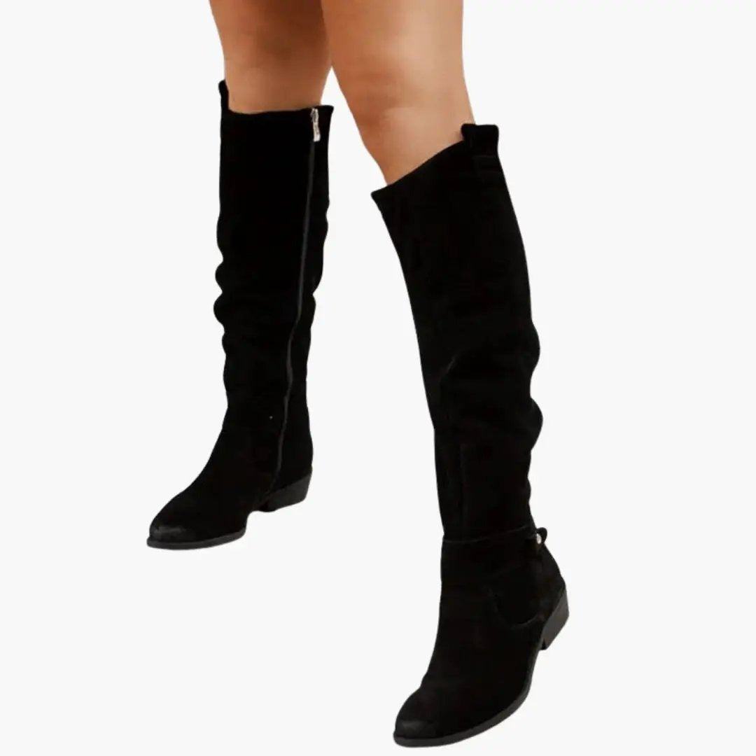 Women's Knee High Winter Boots with Buckle Strap