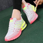 Women's Lace-Up Trainers with Multi-Colour Open-Weave Upper and Visible Air Unit Midsole