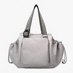 Women's Large Travel Tote Bag with Patterned Shoulder Strap