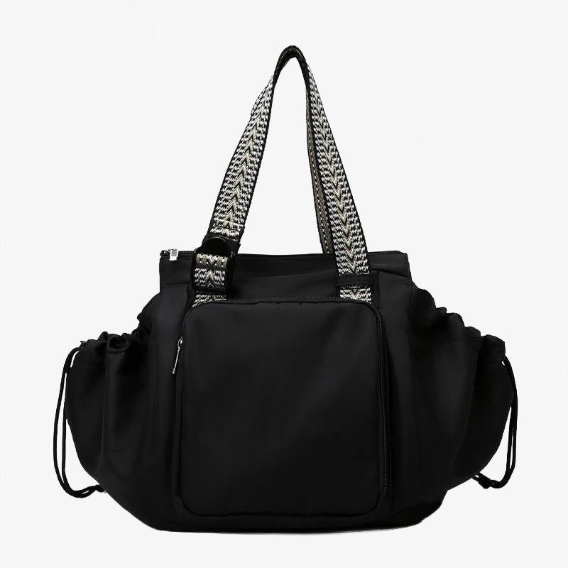 Women's Large Travel Tote Bag with Patterned Shoulder Strap