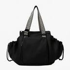 Women's Large Travel Tote Bag with Patterned Shoulder Strap